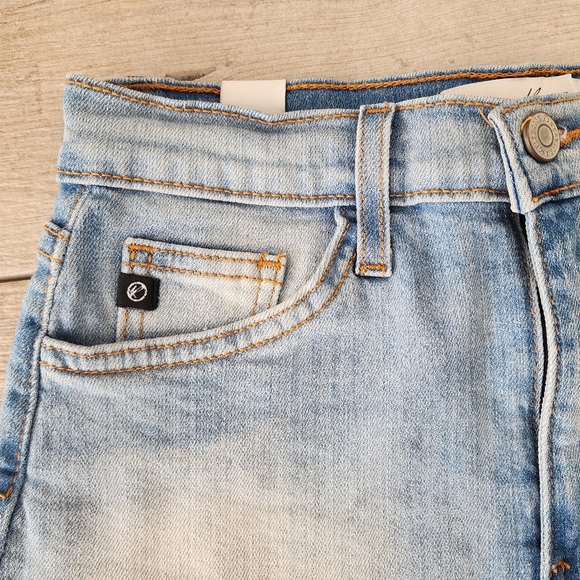 KanCan Hot Jean Cut off Frayed Tessel  Strech Jean Sexy Party Shorts Mini Denim - Picture 5 of 6